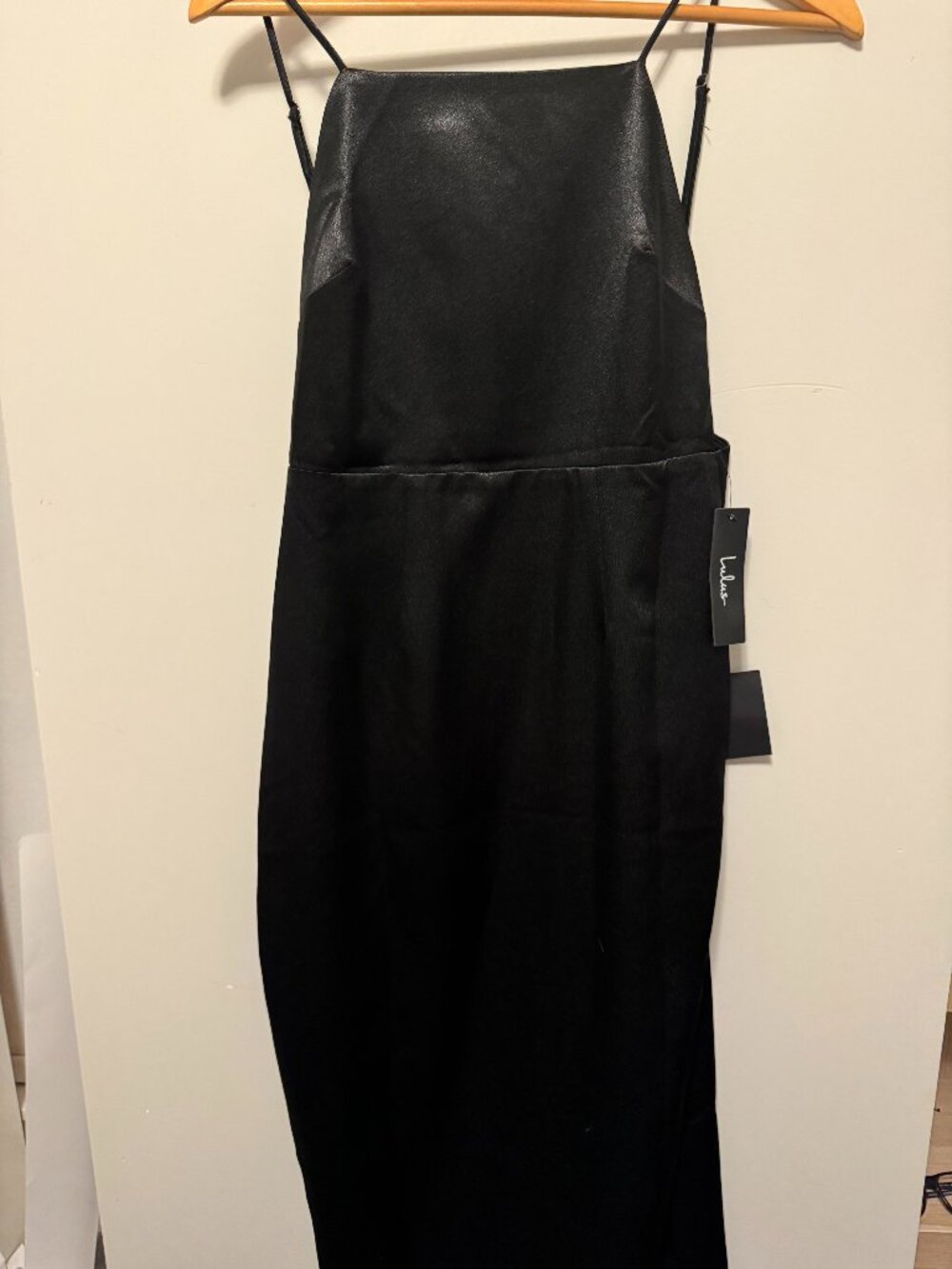 Black Silk Lulus Satin Dress | New With Tags | Size Small